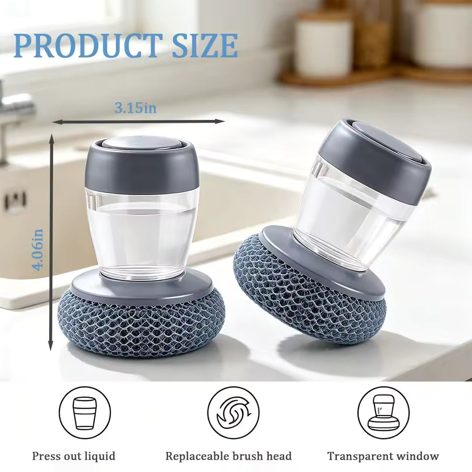 UltraCLEAN™ Self-Filling Soap Dish Brush — Grease-Cutting Scrubber for Dishes, Pans & Sink