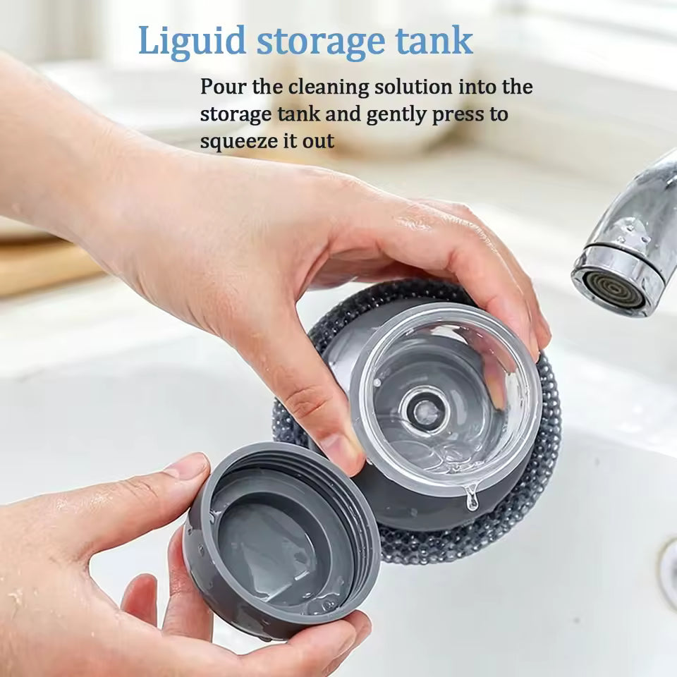 UltraCLEAN™ Self-Filling Soap Dish Brush — Grease-Cutting Scrubber for Dishes, Pans & Sink