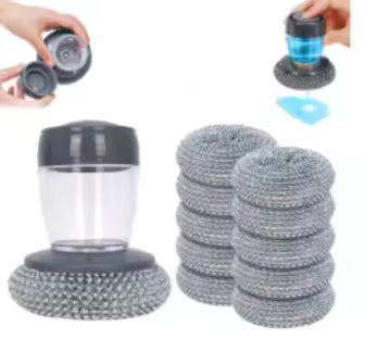 UltraCLEAN™ Self-Filling Soap Dish Brush — Grease-Cutting Scrubber for Dishes, Pans & Sink