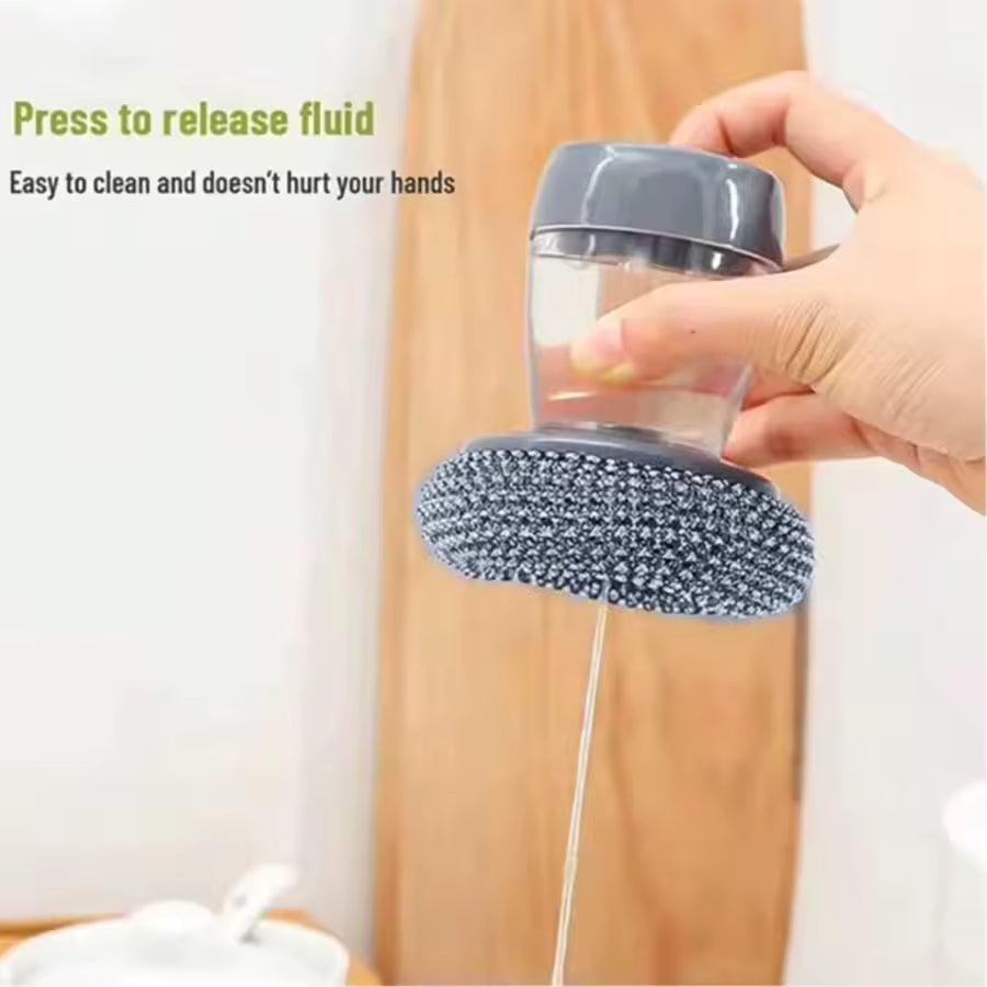 UltraCLEAN™ Self-Filling Soap Dish Brush — Grease-Cutting Scrubber for Dishes, Pans & Sink