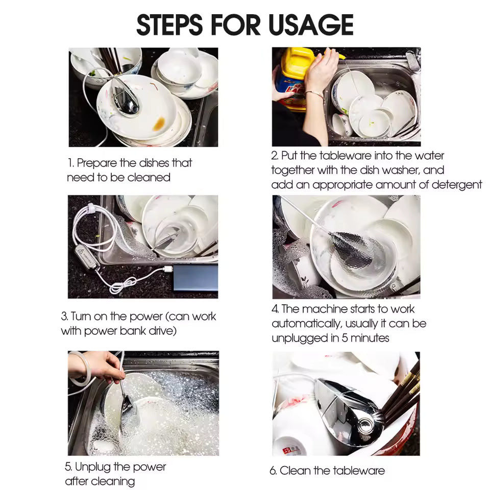 UltraCLEAN™ Portable Ultrasonic Washer — Dishes, Produce & Small Laundry